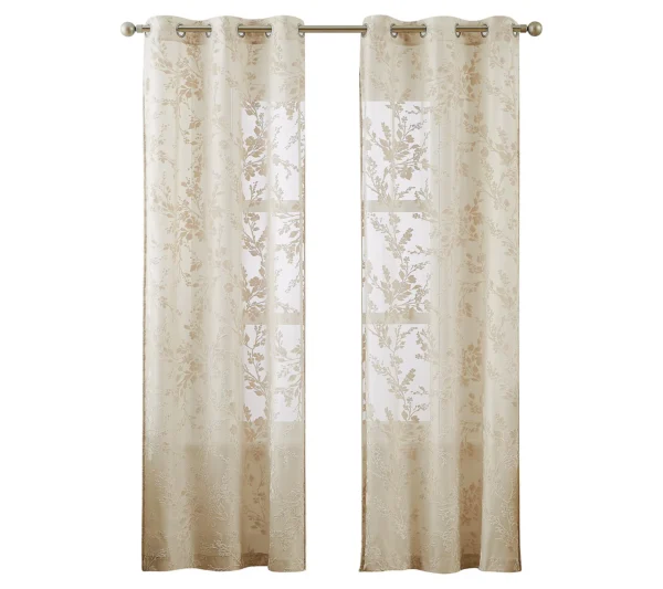 5th Avenue Lux Lark Burn Out 37x84 Sheer WindowPanel 2pc Set